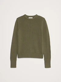 Larkspur Cotton-Silk Crew-Neck Sweater
