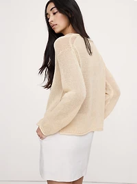 Heirloom Linen Boatneck Sweater