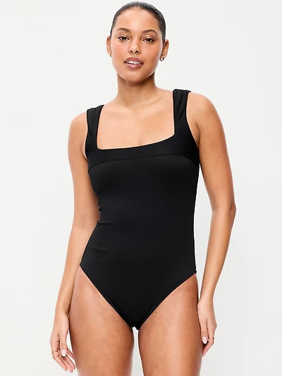 Ribbed One-Piece Swimsuit