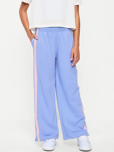 Baggy French-Terry Straight-Leg Retro Sweatpants for Girls