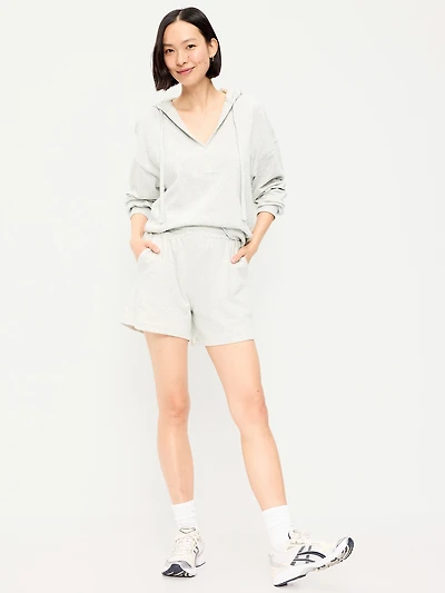 High-Waisted Relaxed Shorts -- 5-inch inseam