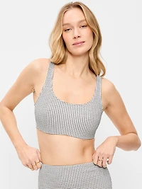 Pique Scoop-Neck Swim Top