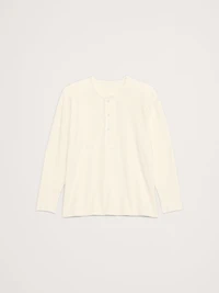 Cotton Slub Henley T-Shirt