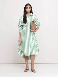 Cotton Poplin Midi Shirt Dress