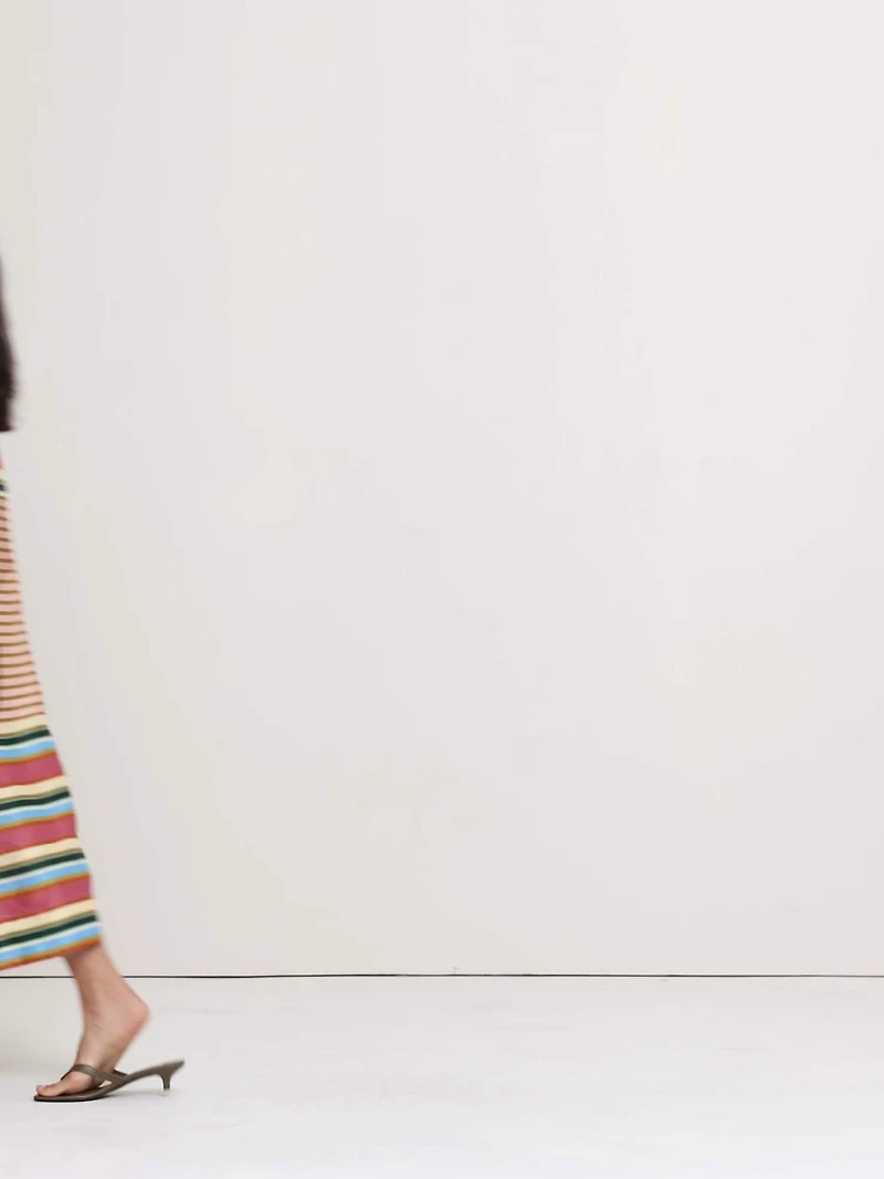 Linen Trapeze Midi Dress