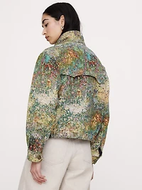 Floral Jacquard Bomber Jacket