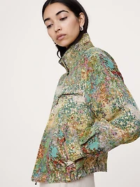 Floral Jacquard Bomber Jacket