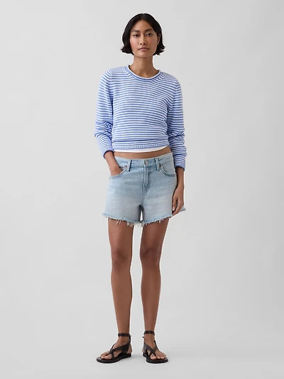 4" Mid Rise UltraSoft Relaxed Cutoff Shorts