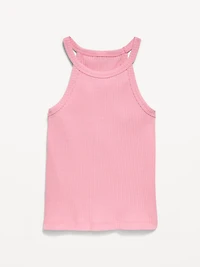Fitted Ribbed Halter Tank Top for Toddler Girls
