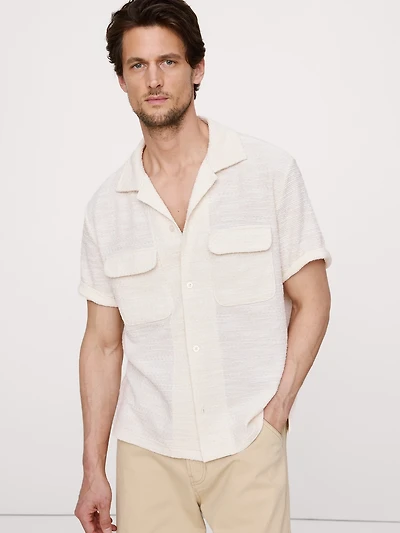 Textured Knit Resort Shirt