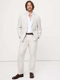 Slim-Fit Linen-Cotton Dress Shirt