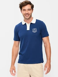 Classic Fit Pique Graphic Polo