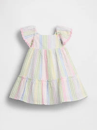 Baby Seersucker Flutter Tank Dress