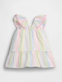 Baby Seersucker Flutter Tank Dress