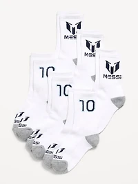 Messi™ Gender-Neutral Crew Socks 6-Pack for Kids