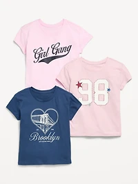 Short-Sleeve Graphic T-Shirt 3-Pack for Girls
