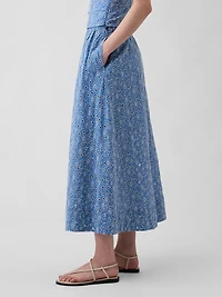 High Rise Eyelet Maxi Skirt