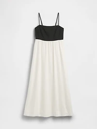 Linen-Blend Empire Waist Maxi Dress