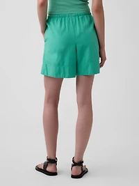 6" Linen-Blend Easy Shorts