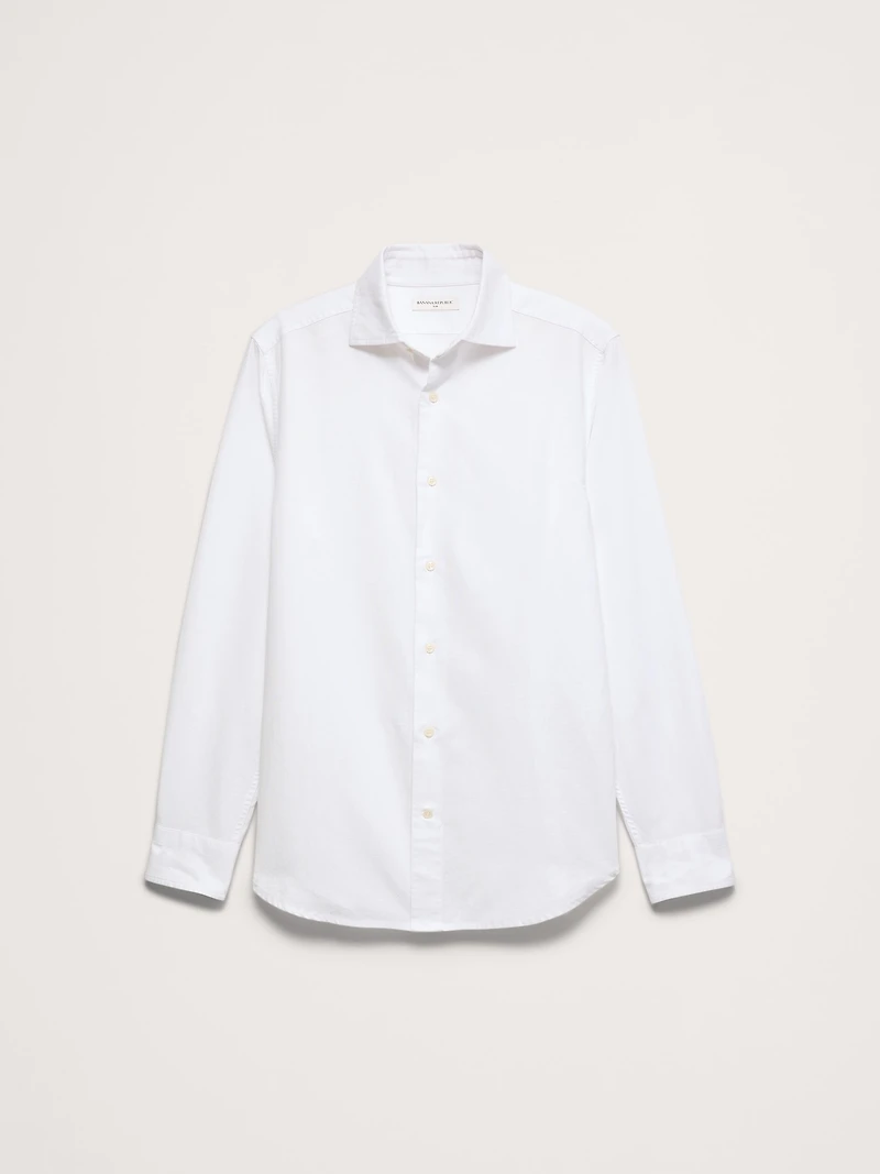 Slim-Fit Linen-Cotton Dress Shirt