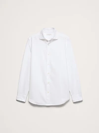 Slim-Fit Linen-Cotton Dress Shirt