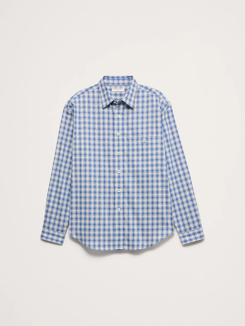 Relaxed-Fit Washed Cotton Poplin Shirt
