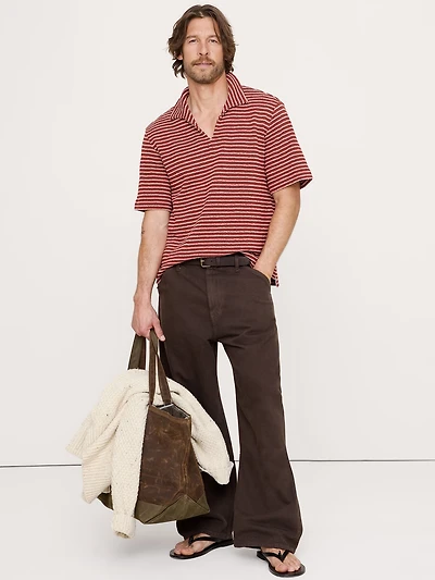 Relaxed-Fit Striped Polo