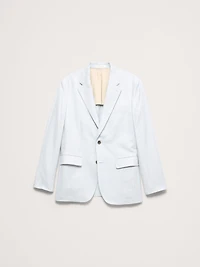 Tailored Slim-Fit Herringbone Linen-Merino Suit Jacket