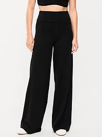 High-Waisted PowerChill Fold-Over Wide-Leg Pants