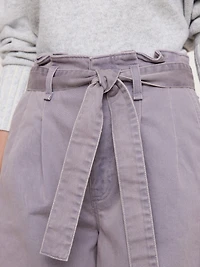 Ultra High-Rise Wide-Leg Paperbag Pant