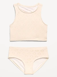 Eyelet Tankini Swim Set for Girls