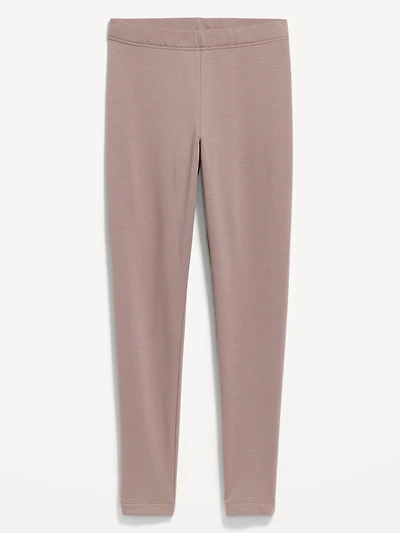 High-Waisted Fleece-Lined Ankle Leggings