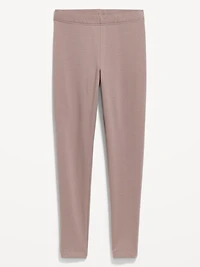 High-Waisted Fleece-Lined Ankle Leggings