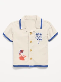 Short-Sleeve Embroidered Shirt for Baby