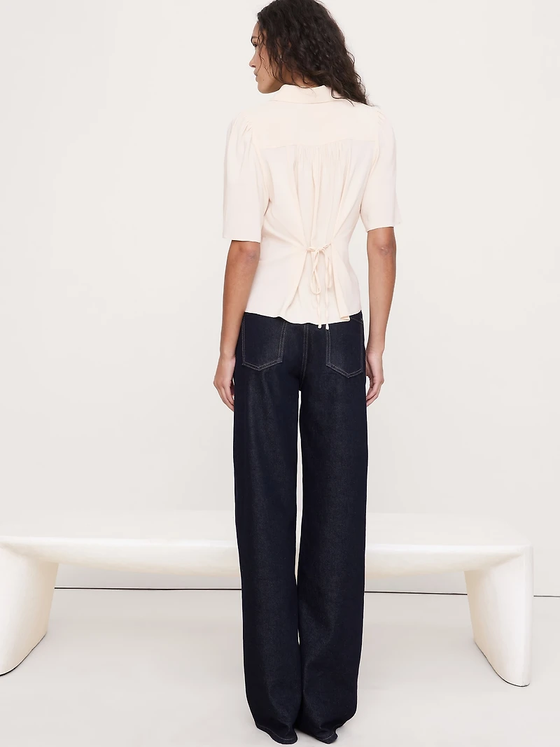 Georgette Tie-Back Blouse