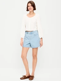 High-Waisted Wow Baggy Jean Shorts - 5-inch inseam