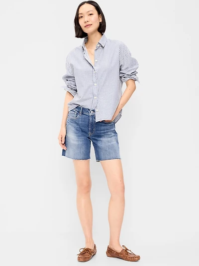 High-Waisted OG Jean Cut-Off Shorts - 7-inch inseam