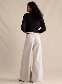 High-Rise Wide-Leg Lightweight Palazzo Jean