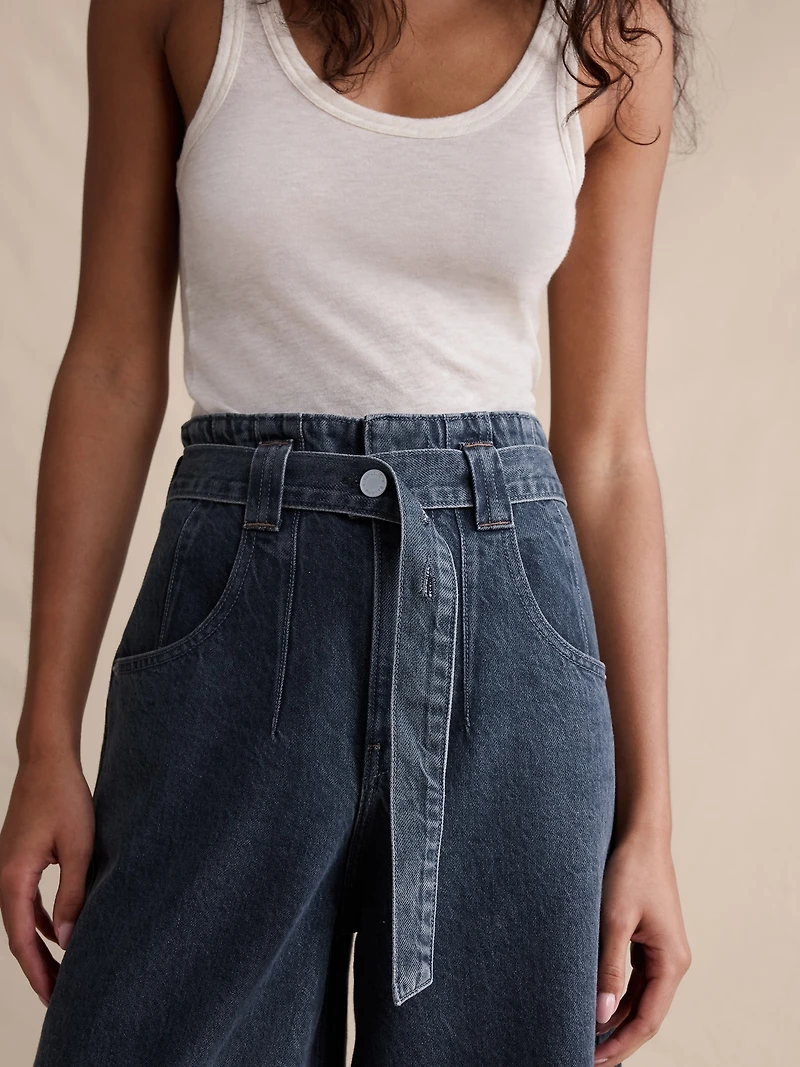 Ultra-High Rise Lightweight Culotte Jean