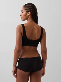 Organic Stretch Cotton Logo Bralette