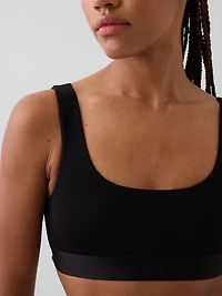 Organic Stretch Cotton Logo Bralette