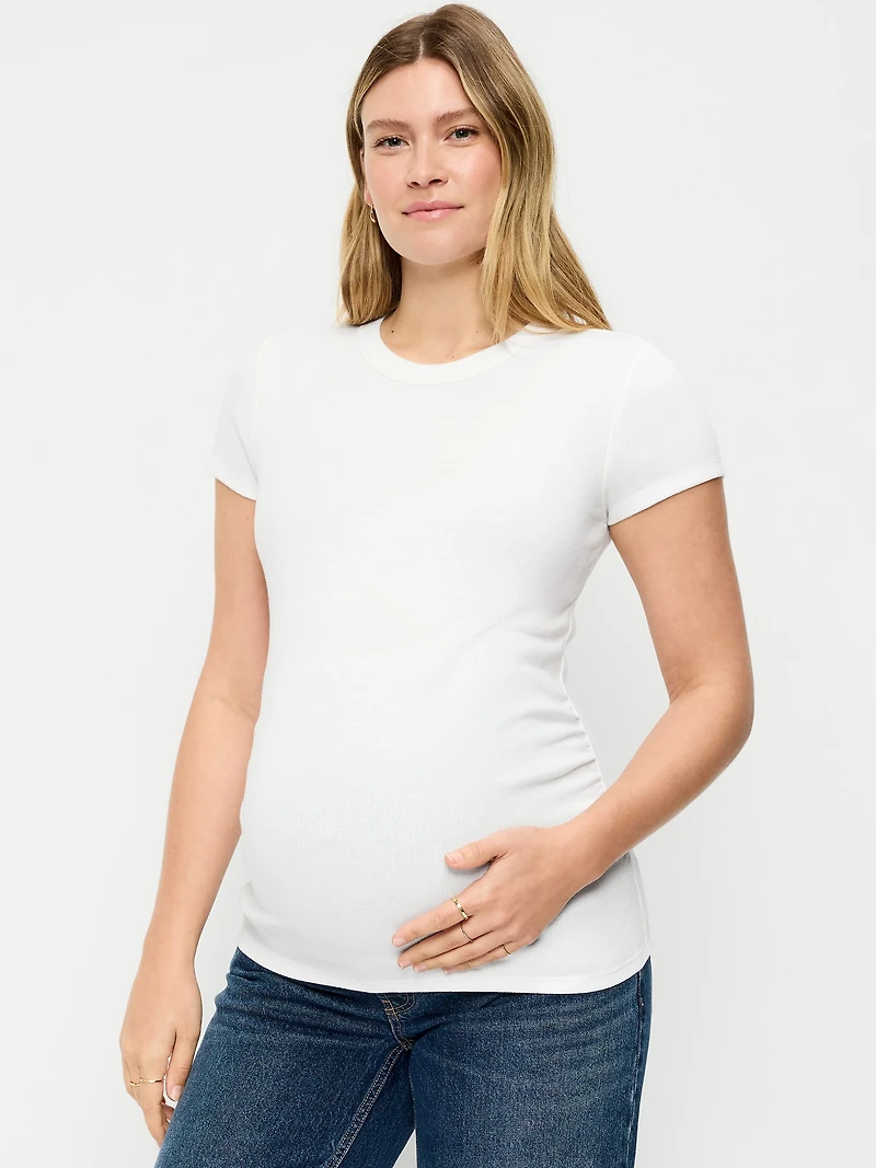 T-shirt ajusté à manches courtes de maternit