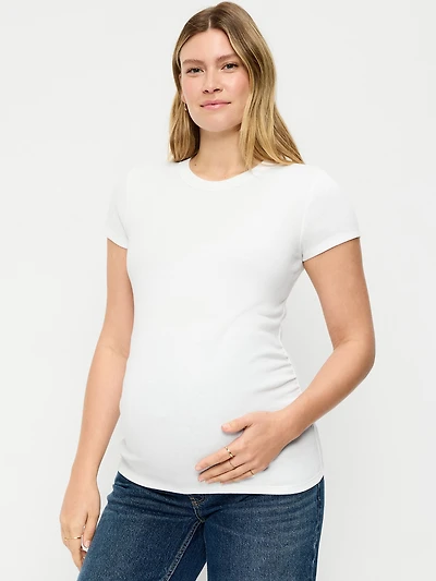 T-shirt ajusté à manches courtes de maternit