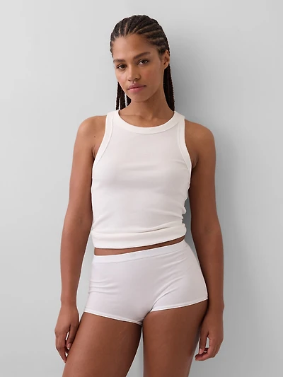 Organic Stretch Cotton High Rise Shorty