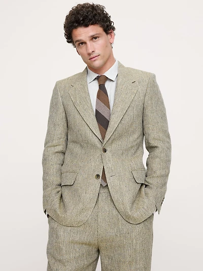 Relaxed Italian Linen Suit Jacket