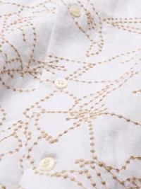 Standard-Fit Embroidered Linen Resort Shirt