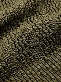 Cotton Zig-Zag Sweater Polo