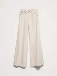 High-Rise Wide-Leg Lightweight Palazzo Jean