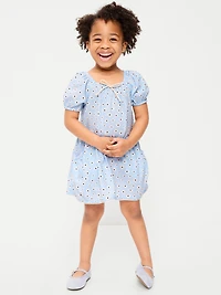 Printed Retro Swing Dress for Toddler Girls