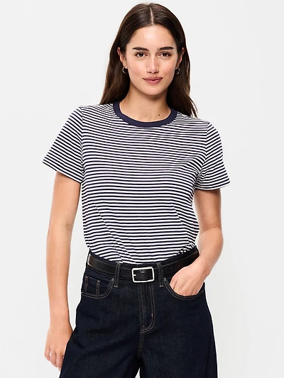 EveryWear Crew-Neck Striped T-Shirt